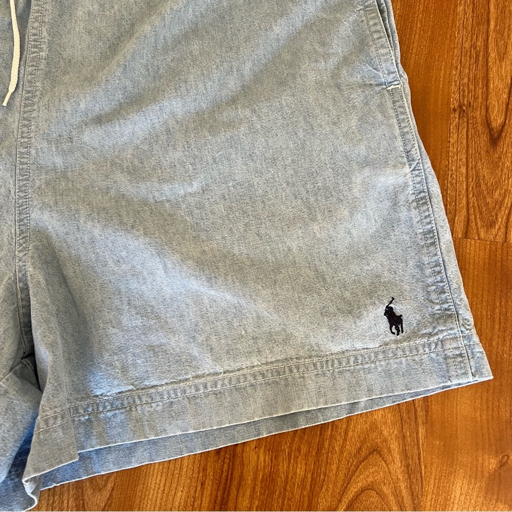 Vintage Ralph Lauren Rare Denim Pull-On "Mom" Denim High-Waisted Shorts Sz Large